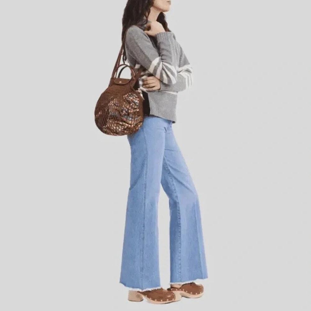 Longchamp Le Pliage Filet Mesh Knit Shoulder Bag in Tobacco - Picture 5 of 8